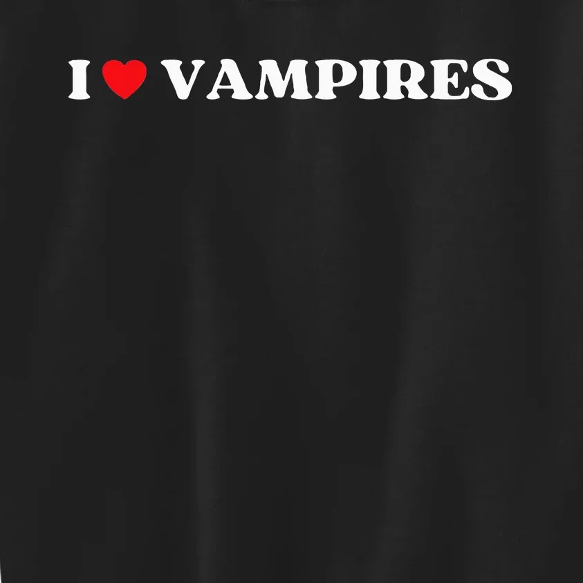 Funny I Love Vampires I Red Heart Vampires Halloween Kids Sweatshirt