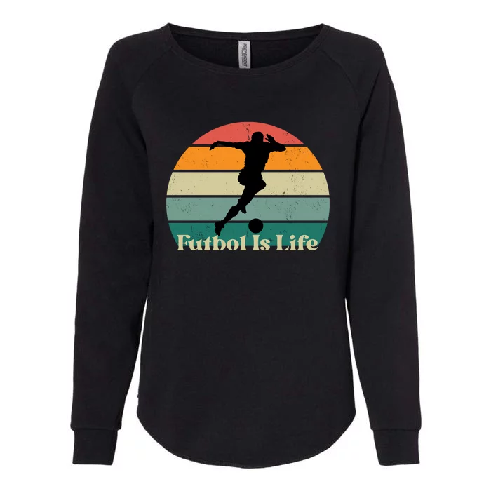 Futbol Is Life Womens California Wash Sweatshirt