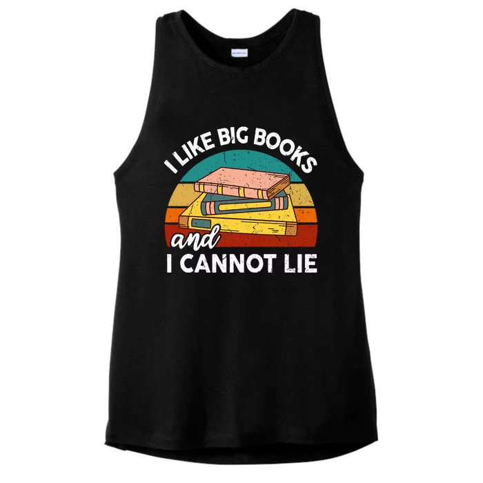 Funny I Like Big Books Cannot Lie English Reading Teacher Ladies Tri-Blend Wicking Tank