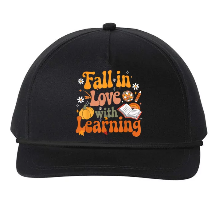 Fall In Love With Learning Teacher Snapback Five-Panel Rope Hat