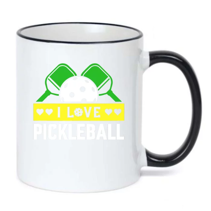 Funny I Love Pickleball Black Color Changing Mug