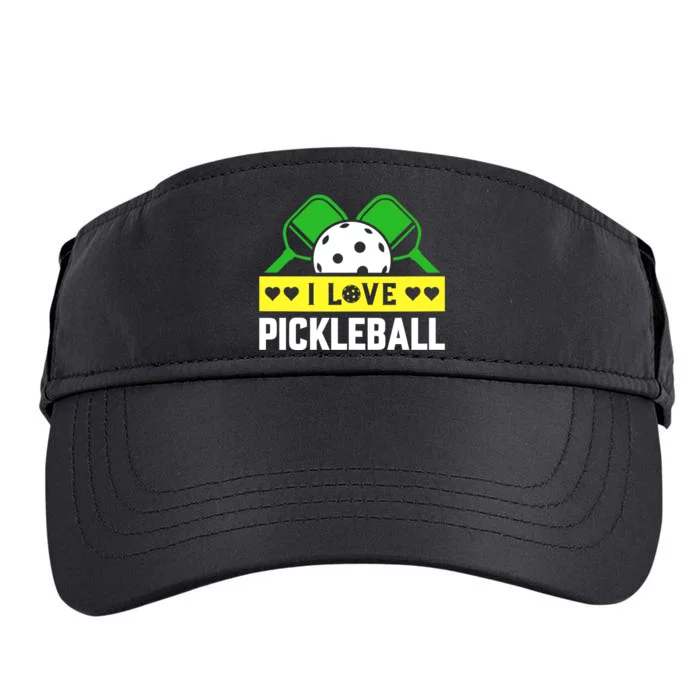 Funny I Love Pickleball Adult Drive Performance Visor