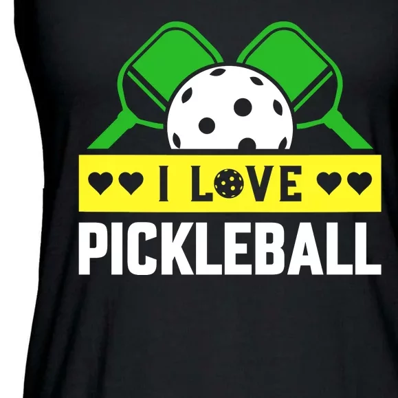 Funny I Love Pickleball Ladies Essential Flowy Tank