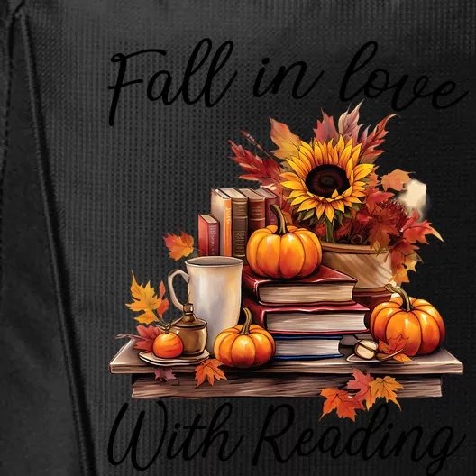 Fall In Love With Reading Book Autumn Teachers Pumpkins City Backpack