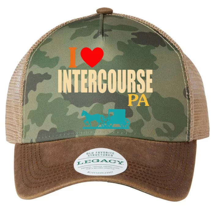 Funny I Love Intercourse Pa Apparel Legacy Tie Dye Trucker Hat