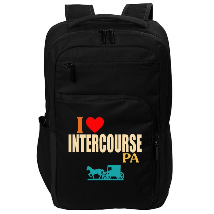 Funny I Love Intercourse Pa Apparel Impact Tech Backpack