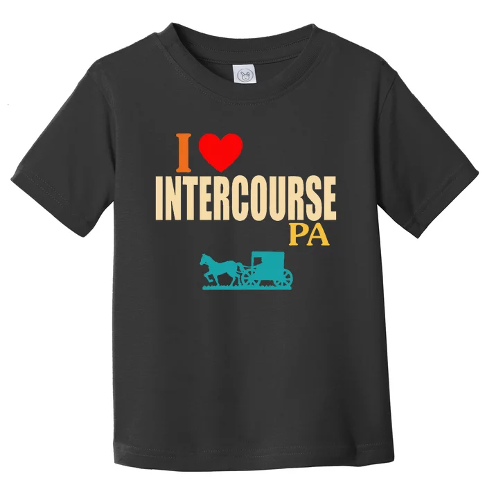 Funny I Love Intercourse Pa Apparel Toddler T-Shirt