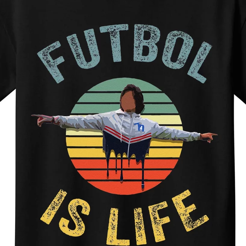 Futbol Is Life Soccer Ball Team Fan Lovers Goals Of Life Kids T-Shirt