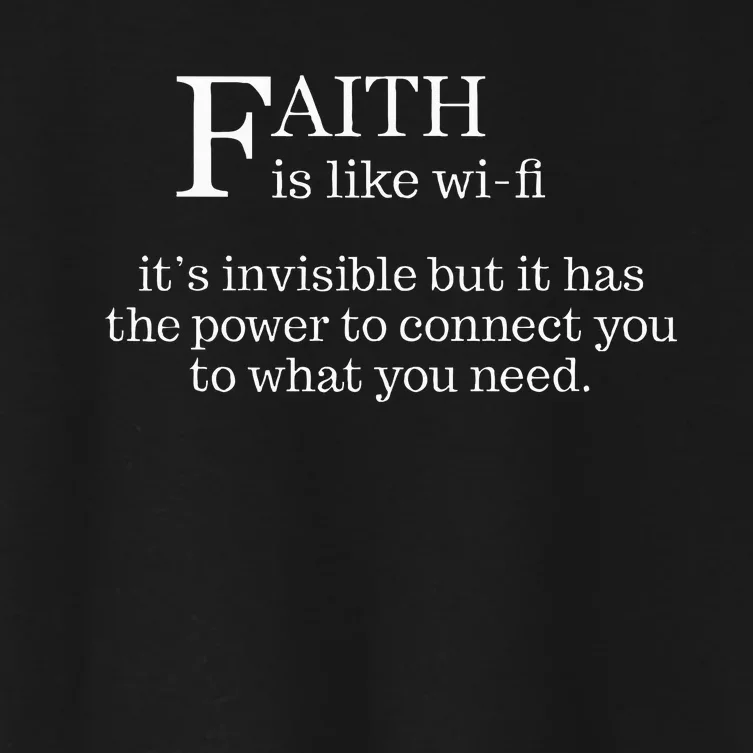 Faith Is Like Wifi Funny Christian Pastoral Women's Crop Top Tee