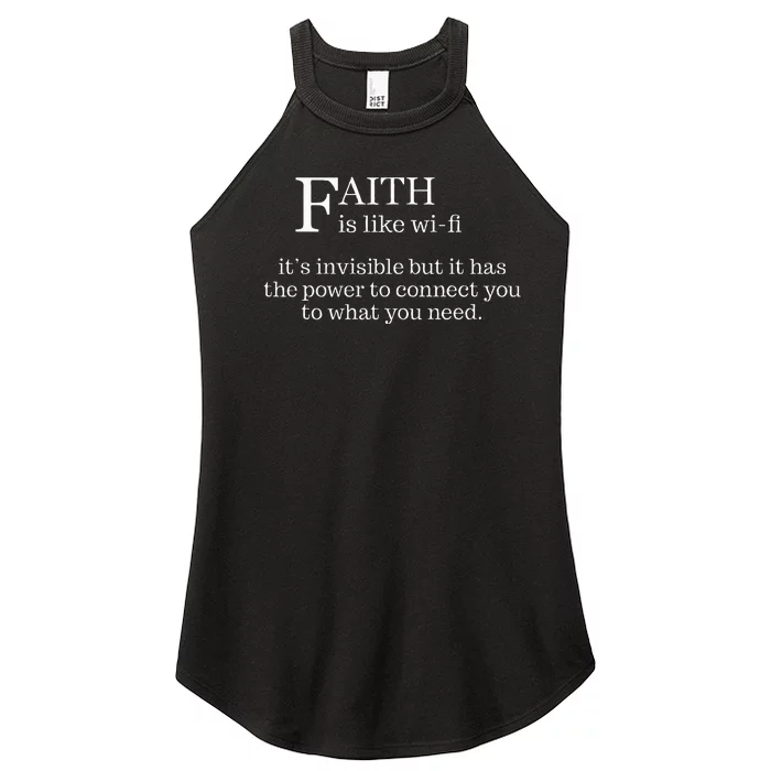 Faith Is Like Wifi Funny Christian Pastoral Women’s Perfect Tri Rocker Tank