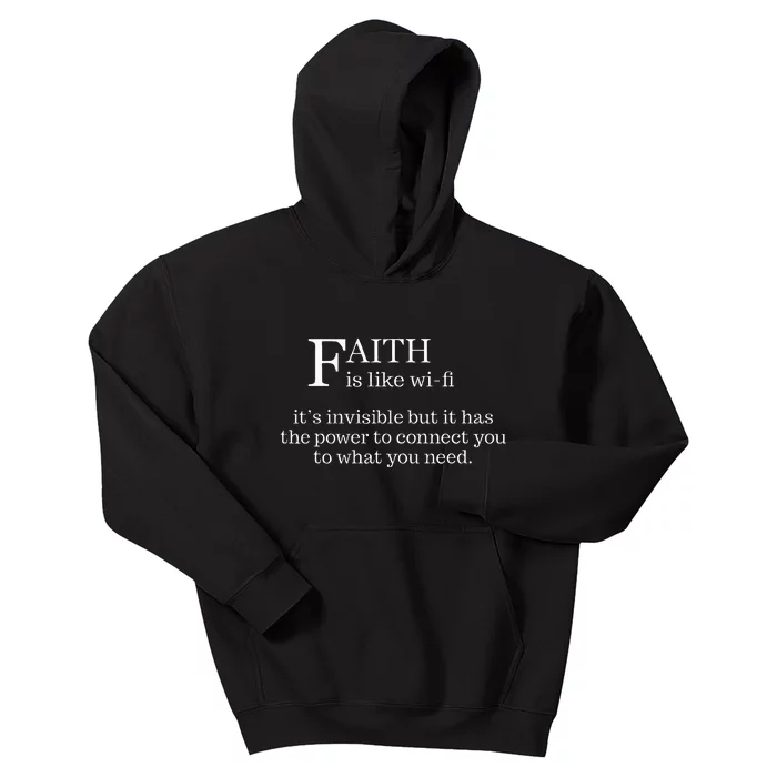 Faith Is Like Wifi Funny Christian Pastoral Kids Hoodie