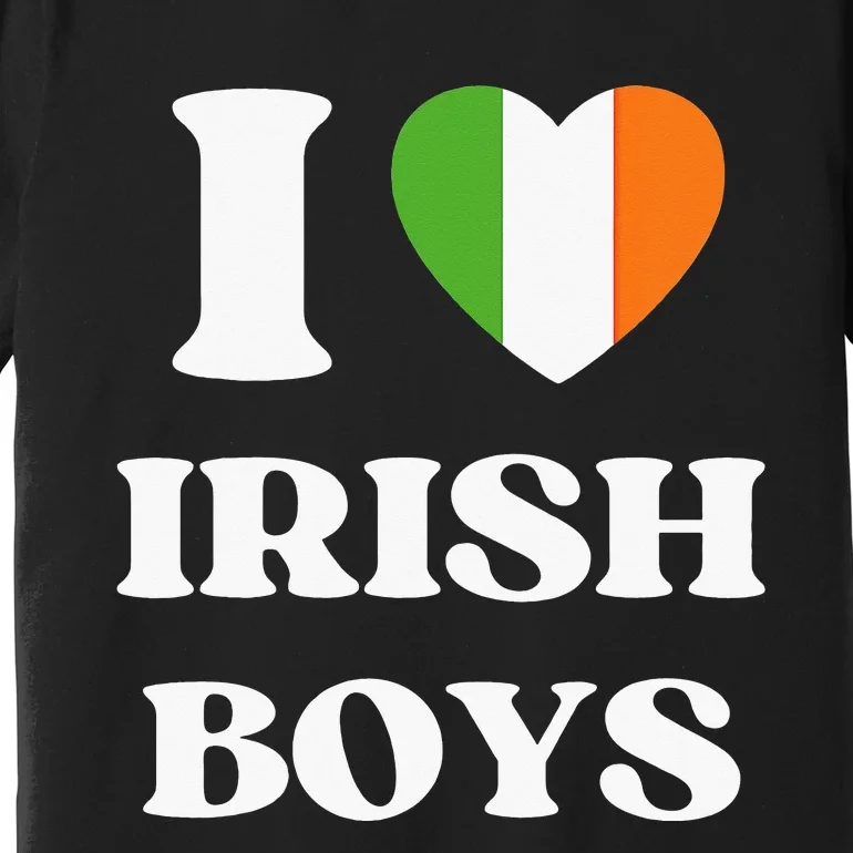 Funny I Love Irish I Red Heart British Ireland Premium T-Shirt