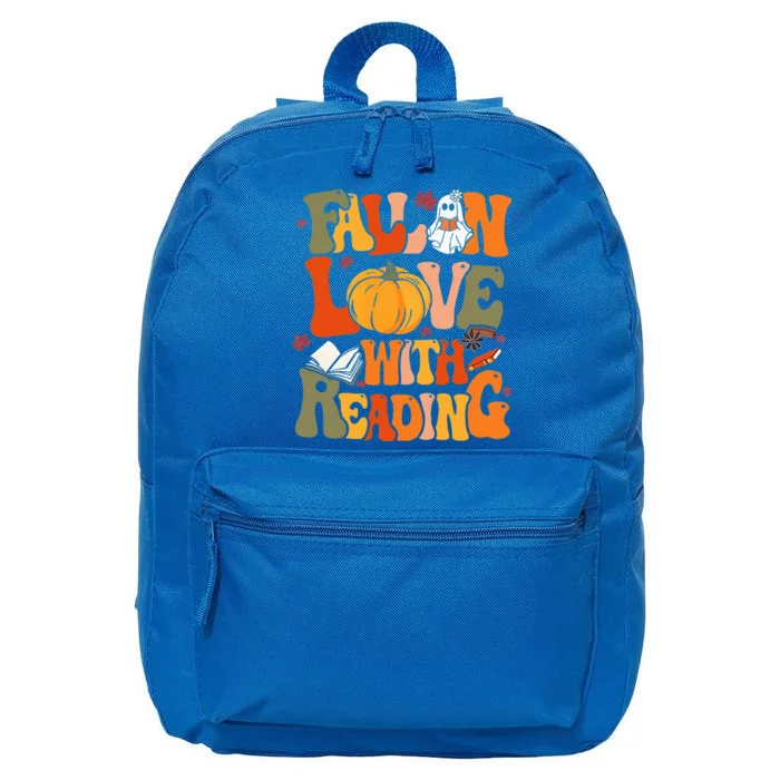 Fall In Love With Reading Book Autumn Pumpkins And Teachers 16 in Basic Backpack