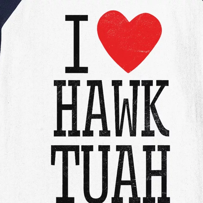 Funny I Love Hawk Tuah Heart Guy Spit Joke Wet That Thang Baseball Sleeve Shirt