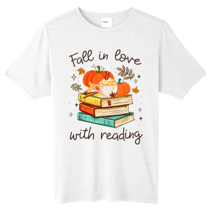 Fall In Love With Reading Book Autumn Pumpkins And Teachers ChromaSoft Performance T-Shirt