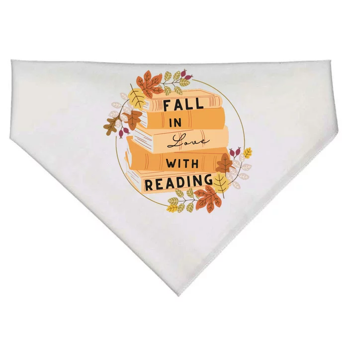 Fall In Love With Reading Book Lover USA-Made Doggie Bandana