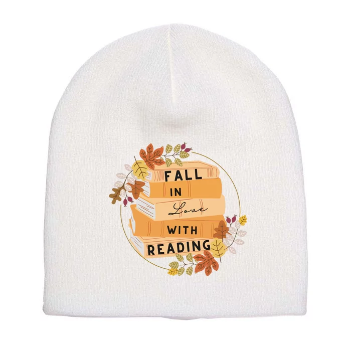 Fall In Love With Reading Book Lover Short Acrylic Beanie