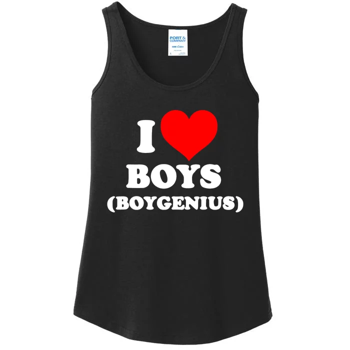 Funny I Love Boy (Boygenius) Ladies Essential Tank