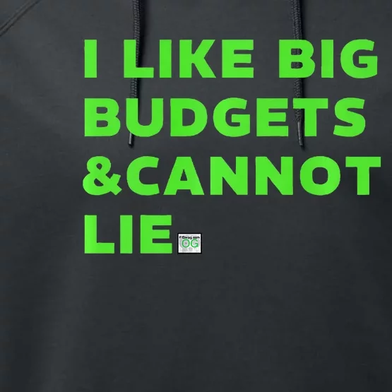 Fiswag.Com I Like Big Budgets & Cannot Lie Green Performance Fleece Hoodie