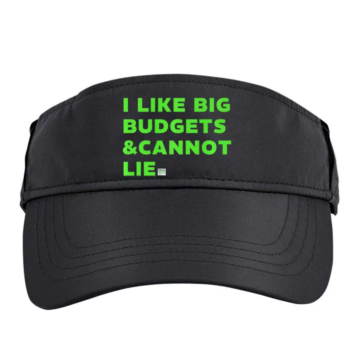 Fiswag.Com I Like Big Budgets & Cannot Lie Green Adult Drive Performance Visor