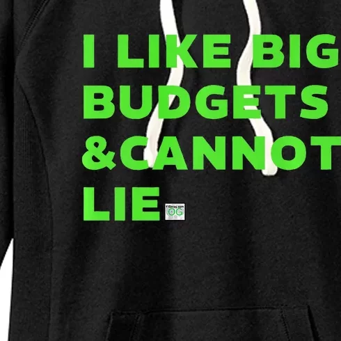 Fiswag.Com I Like Big Budgets & Cannot Lie Green Women's Fleece Hoodie