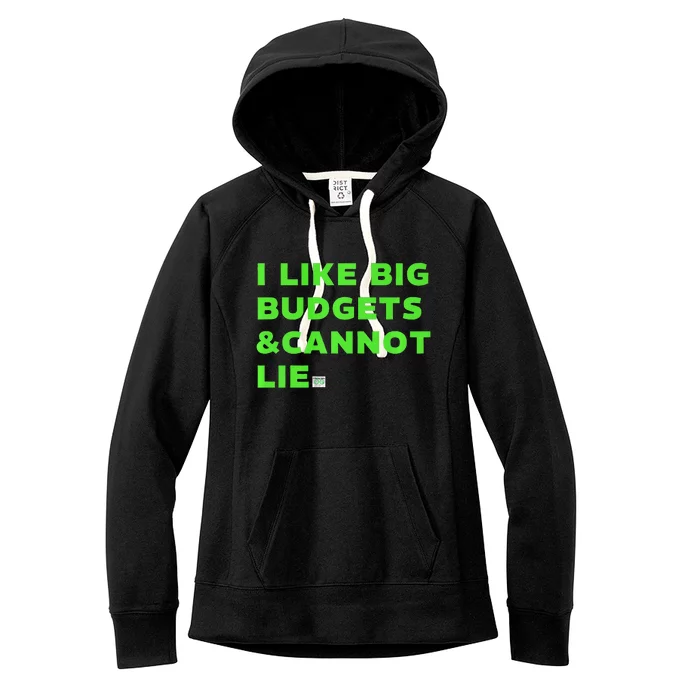 Fiswag.Com I Like Big Budgets & Cannot Lie Green Women's Fleece Hoodie