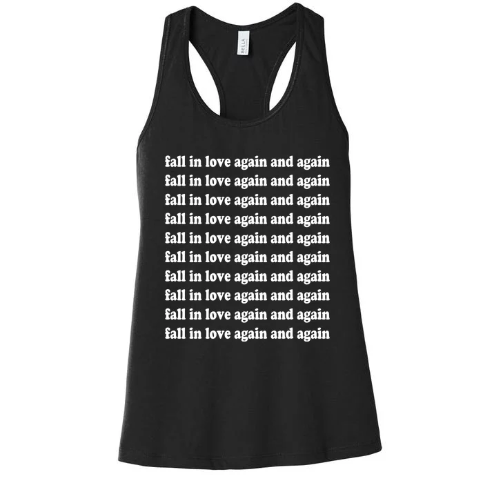 Fall In Love Again And Again Women's Racerback Tank