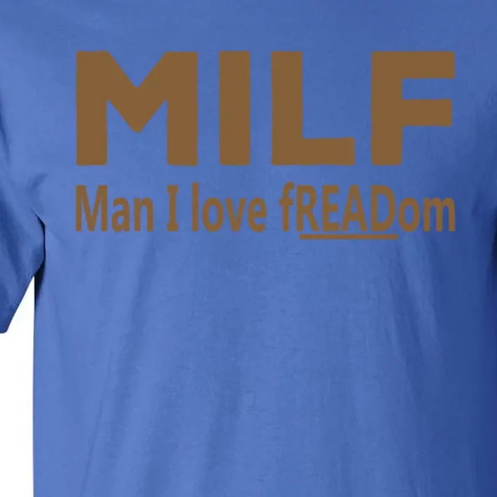 Funny I Love Freadom Booktrovert Bookalohic Librarian Gift Tall T-Shirt