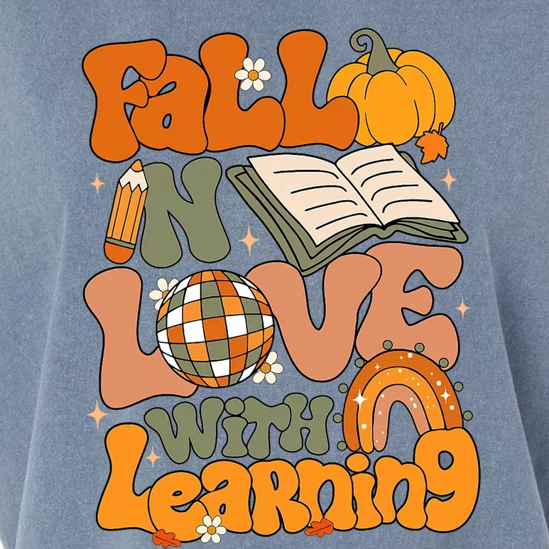 Fall In Love With Learning Autum Thanksgiving Teacher Garment-Dyed Women's Muscle Tee