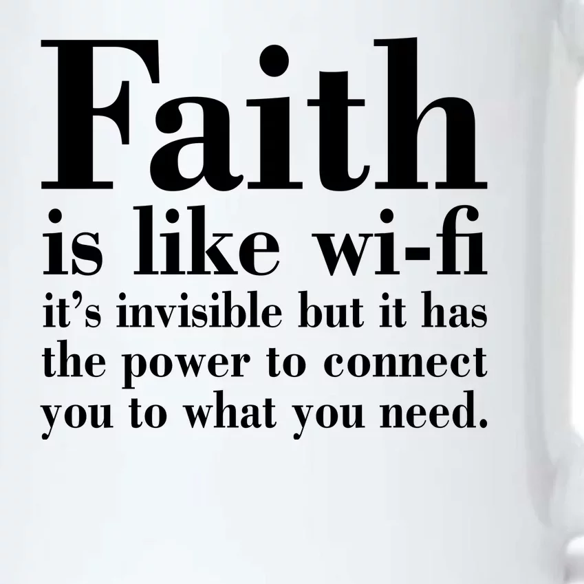 Faith Is Like Wifi Christian Quote Jesus Black Color Changing Mug