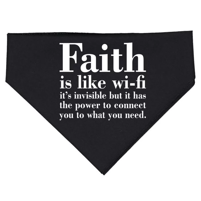 Faith Is Like Wifi Christian Quote Jesus USA-Made Doggie Bandana