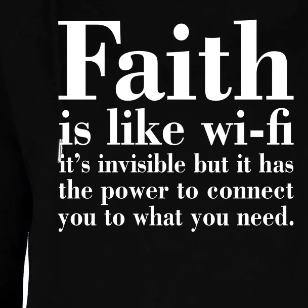 Faith Is Like Wifi Christian Quote Jesus Womens Funnel Neck Pullover Hood