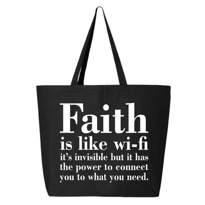 Faith Is Like Wifi Christian Quote Jesus 25L Jumbo Tote