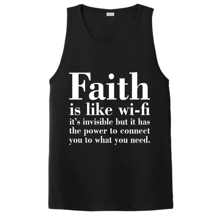 Faith Is Like Wifi Christian Quote Jesus Performance Tank