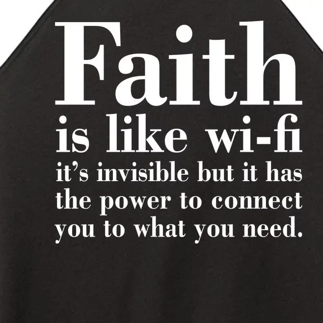 Faith Is Like Wifi Christian Quote Jesus Women’s Perfect Tri Rocker Tank