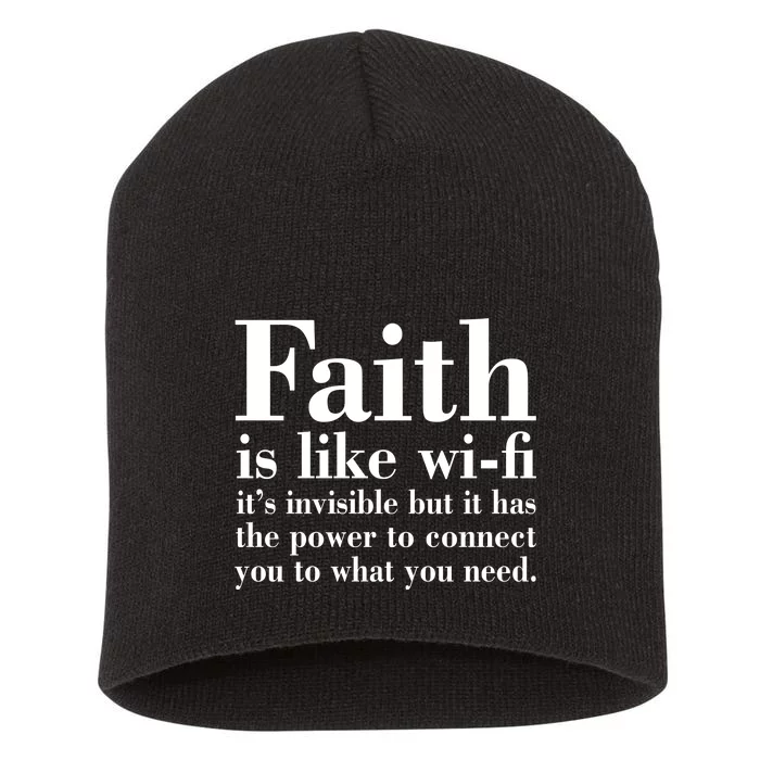 Faith Is Like Wifi Christian Quote Jesus Short Acrylic Beanie