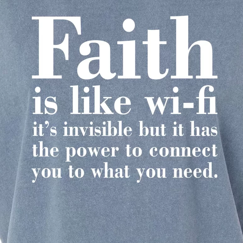 Faith Is Like Wifi Christian Quote Jesus Garment-Dyed Women's Muscle Tee