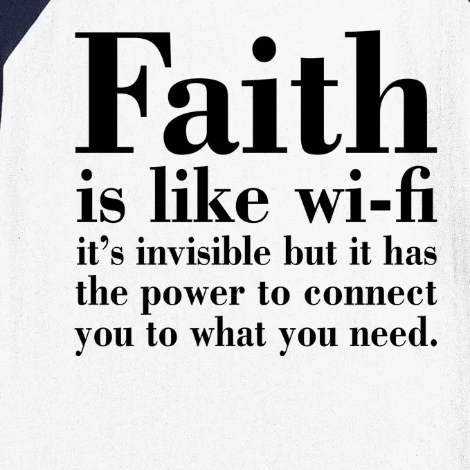 Faith Is Like Wifi Christian Quote Jesus Baseball Sleeve Shirt