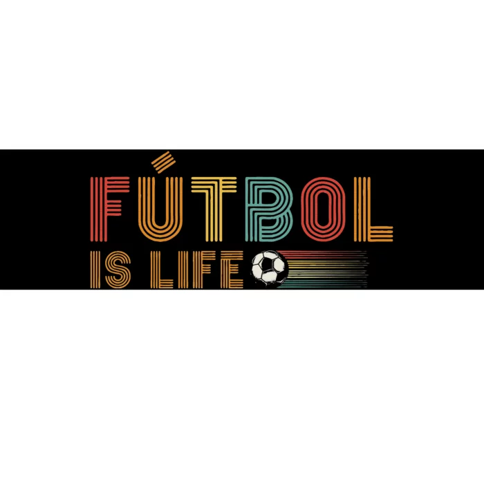 Futbol Is Life Football Lover Soccer Funny Vintage Bumper Sticker