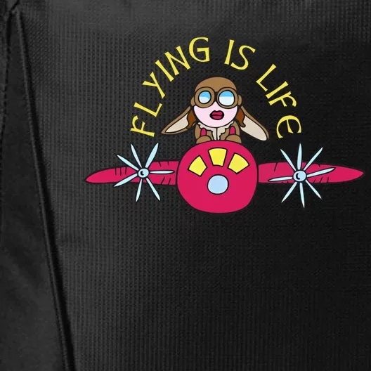 Flying Is Life Female Pilot Airplane Great Gift City Backpack