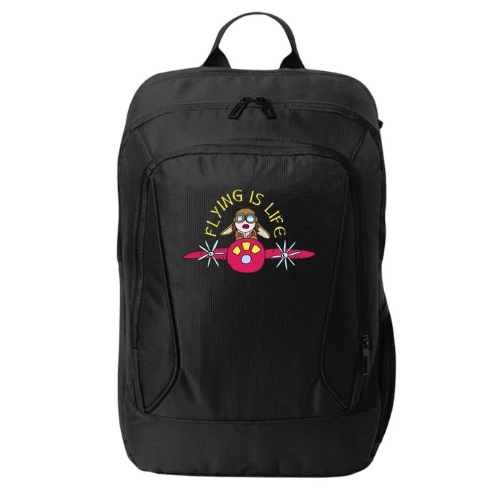 Flying Is Life Female Pilot Airplane Great Gift City Backpack