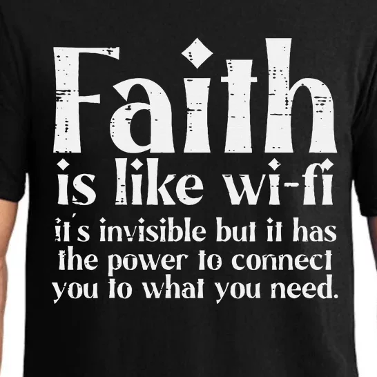 Faith Is Like Wifi God Jesus Religious Christian Pajama Set