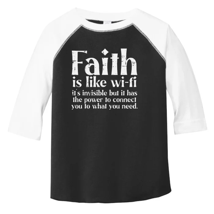 Faith Is Like Wifi God Jesus Religious Christian Toddler Fine Jersey T-Shirt