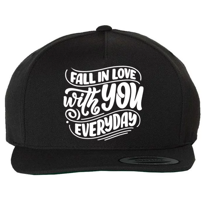 Fall In Love With You Everyday Cute Gift Wool Snapback Cap