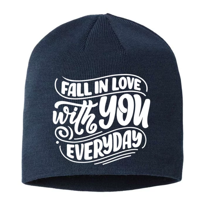 Fall In Love With You Everyday Cute Gift 8 1/2in Sustainable Knit Beanie