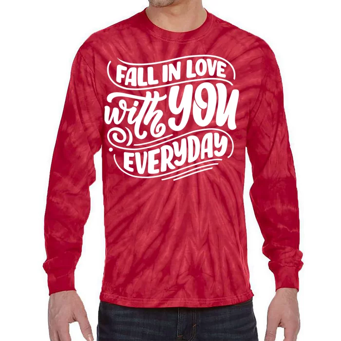 Fall In Love With You Everyday Cute Gift Tie-Dye Long Sleeve Shirt