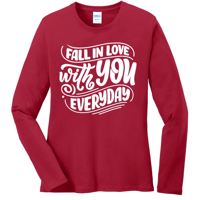 Fall In Love With You Everyday Cute Gift Ladies Long Sleeve Shirt