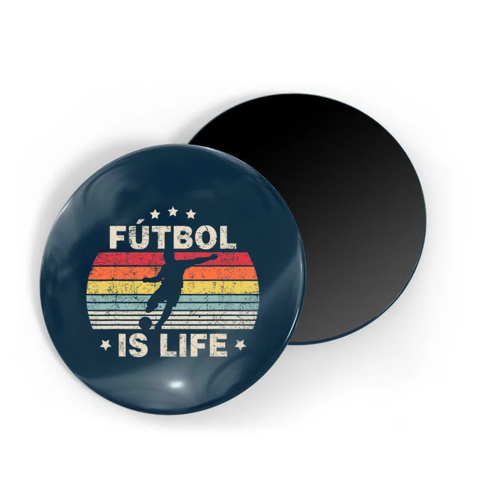 Futbol Is Life Soccer Funny Football Lover Vintage Magnet