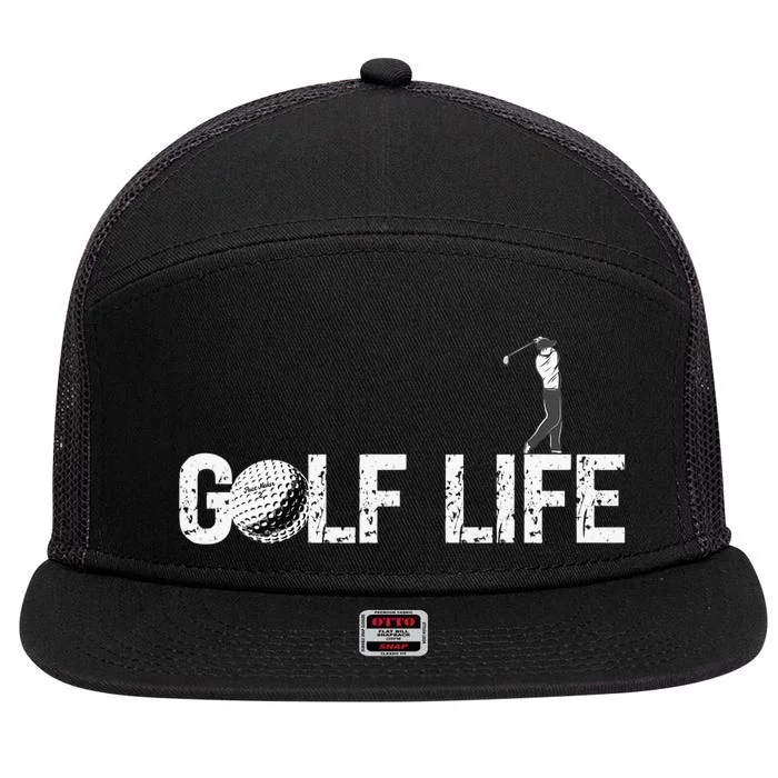 Funny I Love To Play Golf Novelty Fun Hobby Retirement 7 Panel Mesh Trucker Snapback Hat