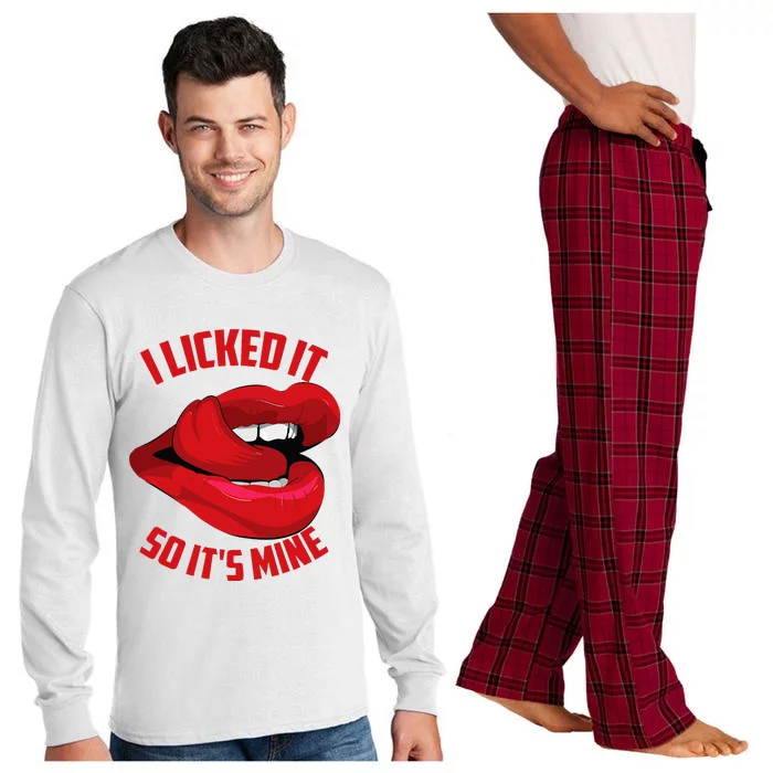 Funny I Licked It So ItS Mine Cute Flirty Long Sleeve Pajama Set